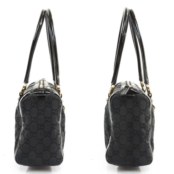 Auth Gucci Gg Hand Bag Canvas Patent #25268G25B - Picture 13 of 13